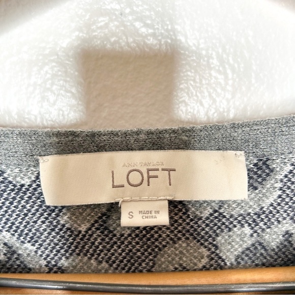 Ann Taylor‎ LOFT Neutral Leopard Animal Print High Low Knit Sweater Top Small S - Picture 6 of 9